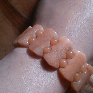 Red Aventurine Fancy Shape Stretch Bracelet